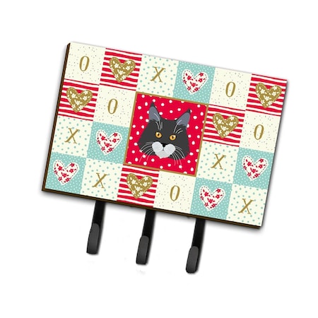 Carolines Treasures 6 x 2 x 9 in. Maine Coon Cat Love Leash or Key Holder CK5129TH68